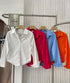 MATINEE Solid Color Collar Down Fitted Shirts
